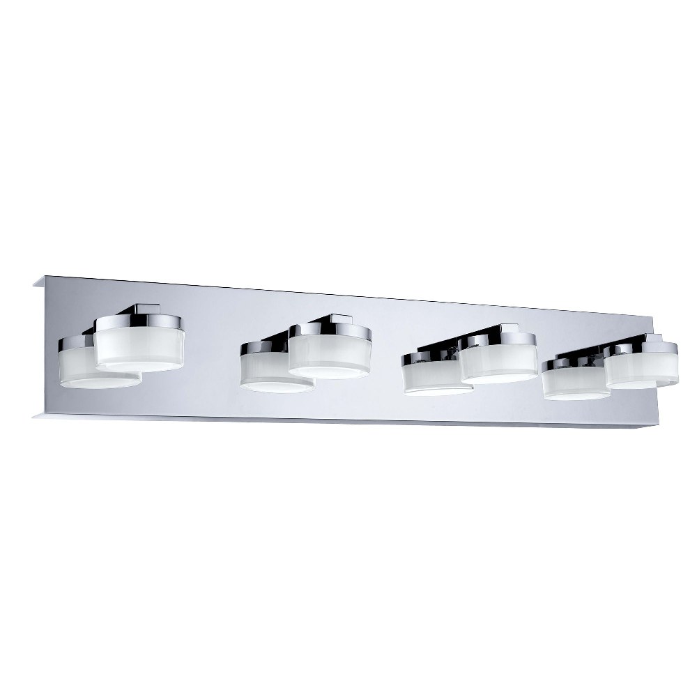 Eglo Lighting-201494A-Romendo - 24.29 Inch 18W 4 LED Wall Mount   Chrome Finish with Clear/Satin Plastic Shade