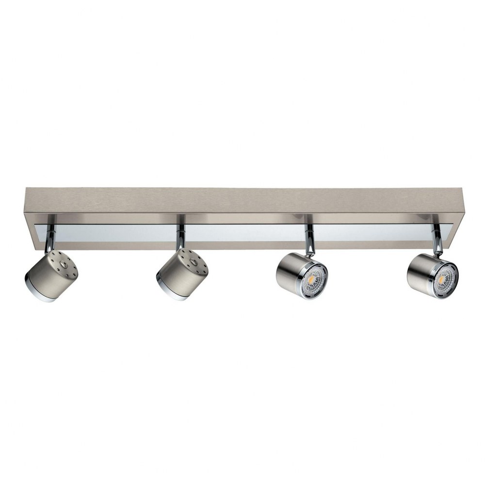 Eglo Lighting-201735A-Pierino - 64W 4 Led Track Light In Transitional Style 5.43 Inches Tall And 4.33 Inches Wide Satin Nickel Finish with Metal Shade