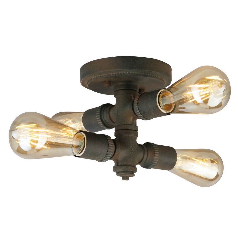 Eglo Lighting-202839A-Wymer - 4-Light Ceiling Light - Matte Bronze   Zinc Finish