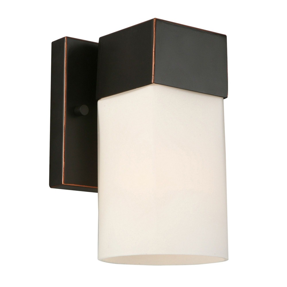 Eglo Lighting-202858A-Ciara Springs - 1-Light Wall Light - Oil Rubbed Bronze - Frosted Glass   Oil Rubbed Bronze Finish with Frosted Glass