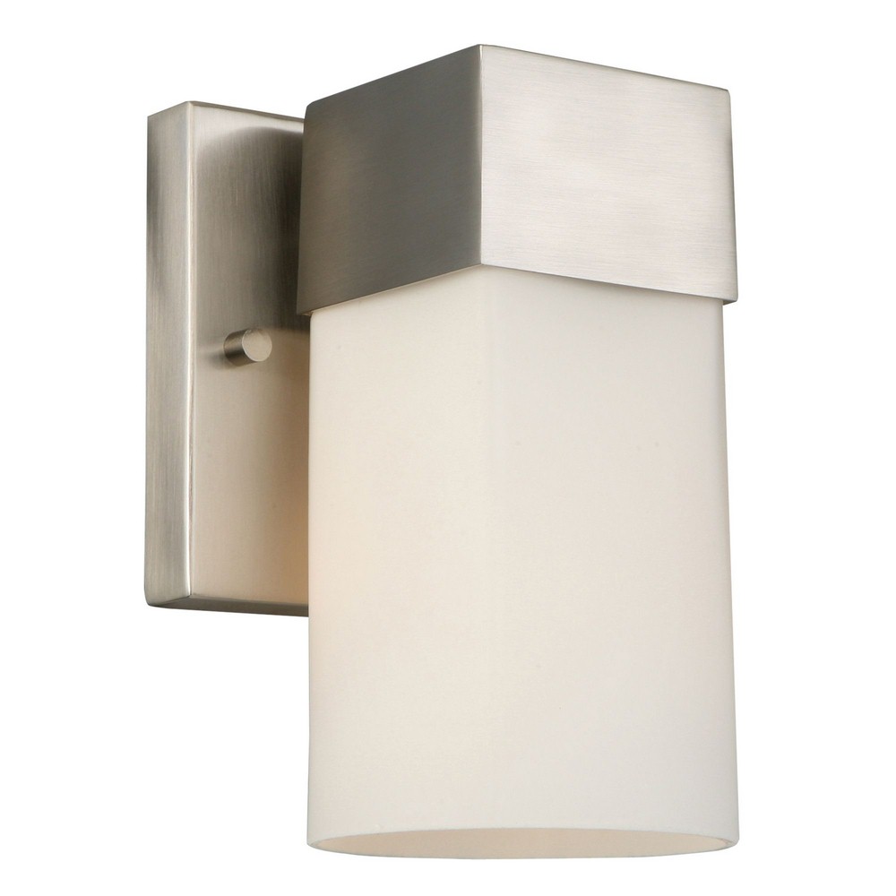 Eglo Lighting-202859A-Ciara Springs - 1-Light Wall Light - Oil Rubbed Bronze - Frosted Glass   Brushed Nickel Finish with Frosted Glass