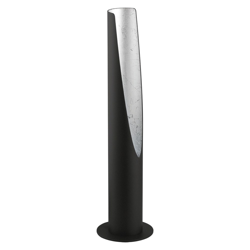 Eglo Lighting-203387A-Barbotto - One Light Table Lamp   Black/Silver Finish with Black/Silver Metal Shade
