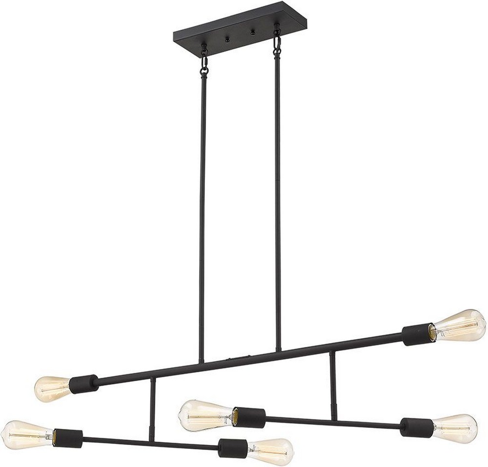 Eglo Lighting-203491A-Cirali - 6-Light Multi Light Linear Pendant - Matte Black   Matte Black Finish