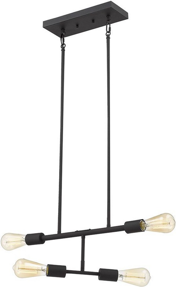 Eglo Lighting-203493A-Cirali - 4-Light Multi Light Linear Pendant - Matte Black   Matte Black Finish