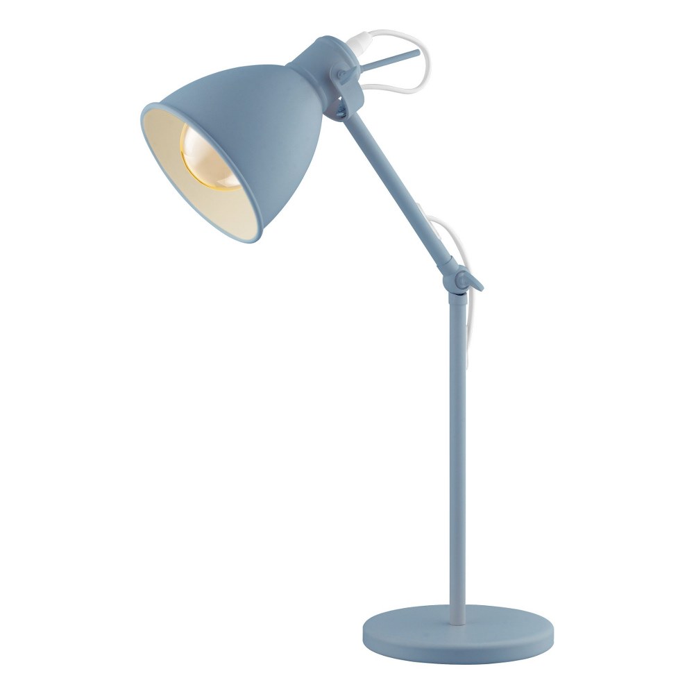 Eglo Lighting-204085A-Priddy-P - One Light Desk Lamp   Pastel Light Blue Finish with Pastel Light Blue Metal Shade