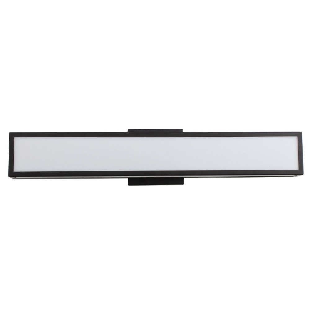 Eglo Lighting-204139A-Maska - 23.74 Inch 26W 1 LED Bath Vanity   Matte Black Finish with White Acrylic Glass