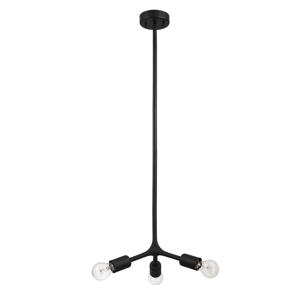 Eglo Lighting-204293A-Bocadella - Three Light Flush Mount   Matte Black Finish