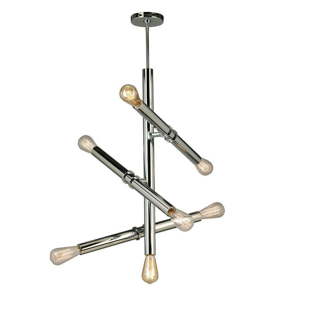 Eglo Lighting-204473A-Drucker - Seven Light Pendant   Chrome Finish