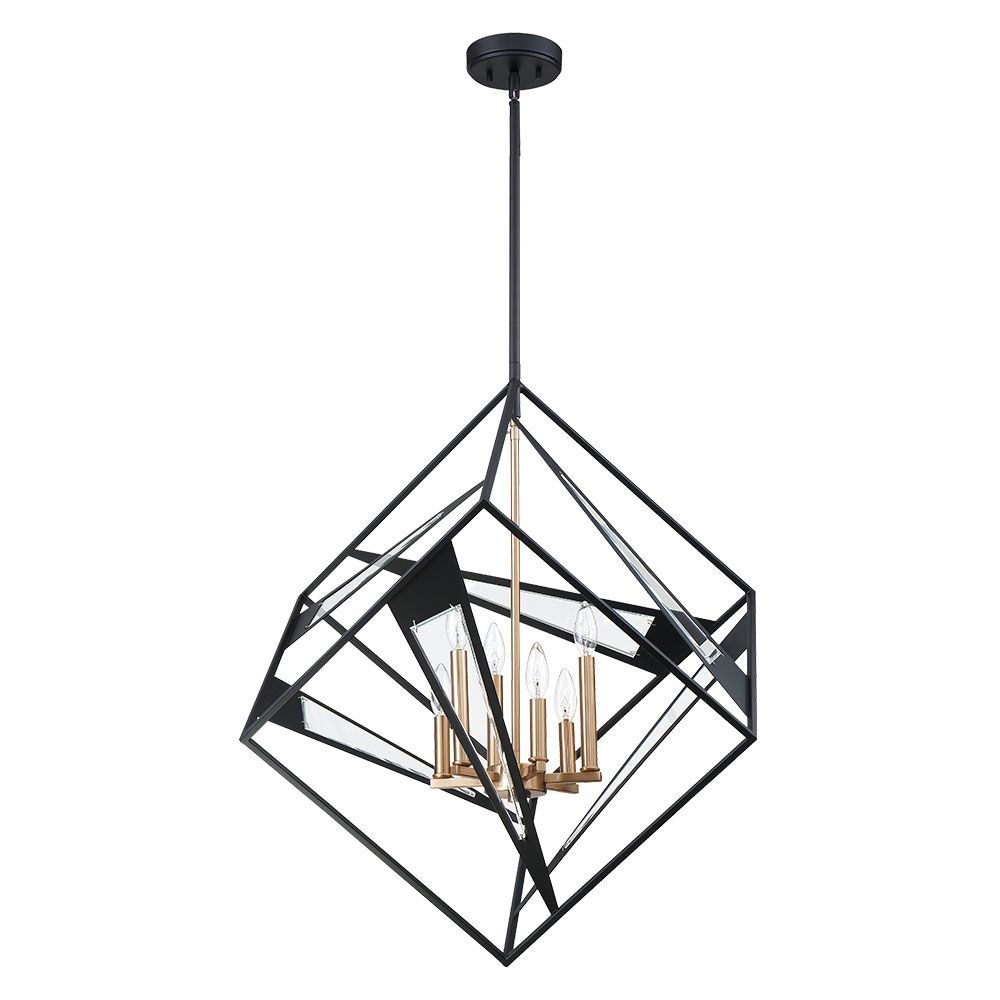 Eglo Lighting-204588A-Corrietes - 6 Light Pendant - Matte Black - 29 Inches   Matte Black Finish