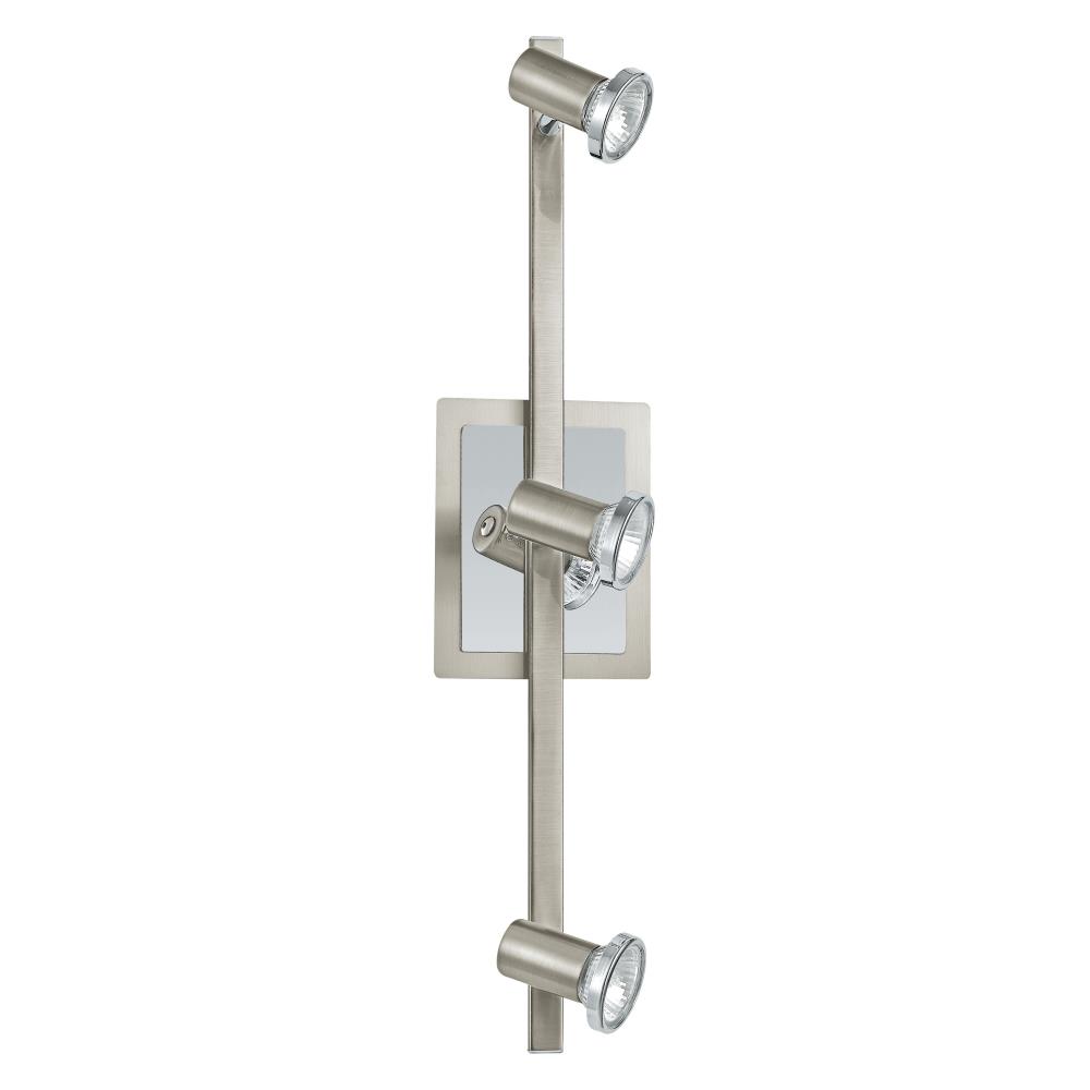 Eglo Lighting-20939A-Rottelo - Three Light Track Light   Matte Nickel/Chrome Finish