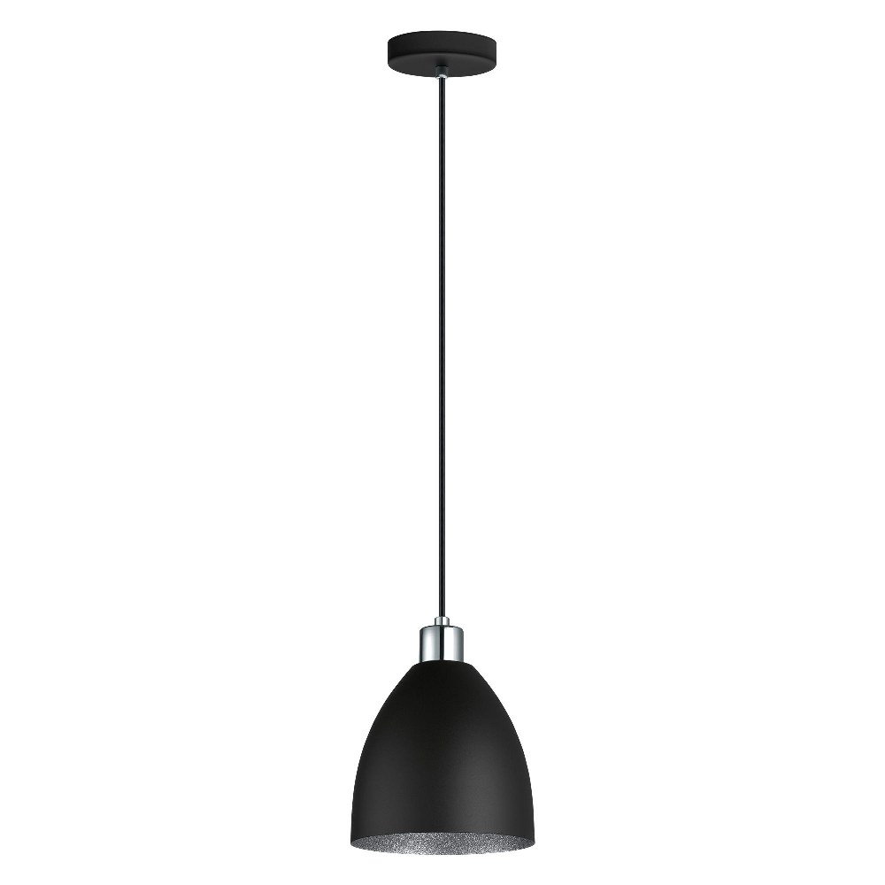 Eglo Lighting-39487A-Mareperla - 1-Light Mini Pendant - Black and Speckled Sand   Black/Speckeled Sand Finish with Black/Speckeled Sand Metal Shade