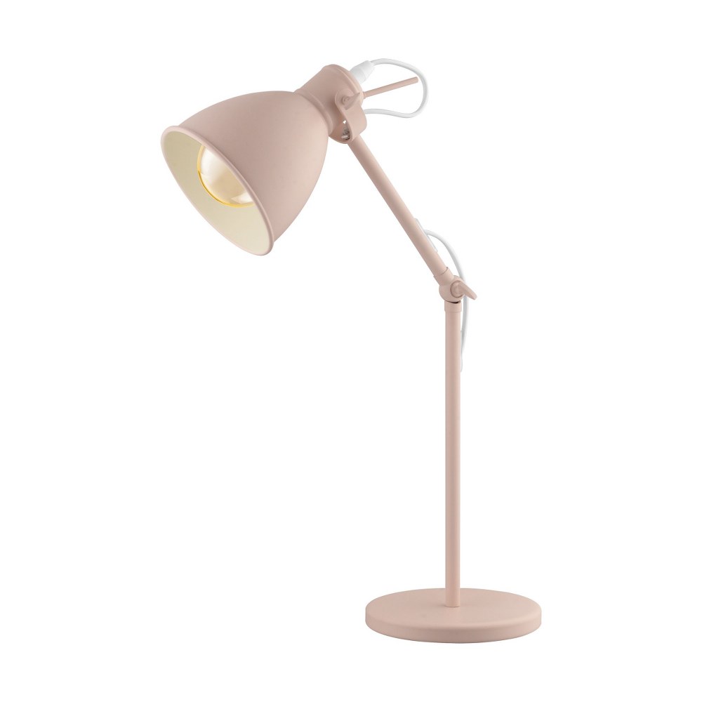 Eglo Lighting-49086A-Priddy-P - One Light Desk Lamp   Pastel Apricot Finish with Pastel Apricot Metal Shade