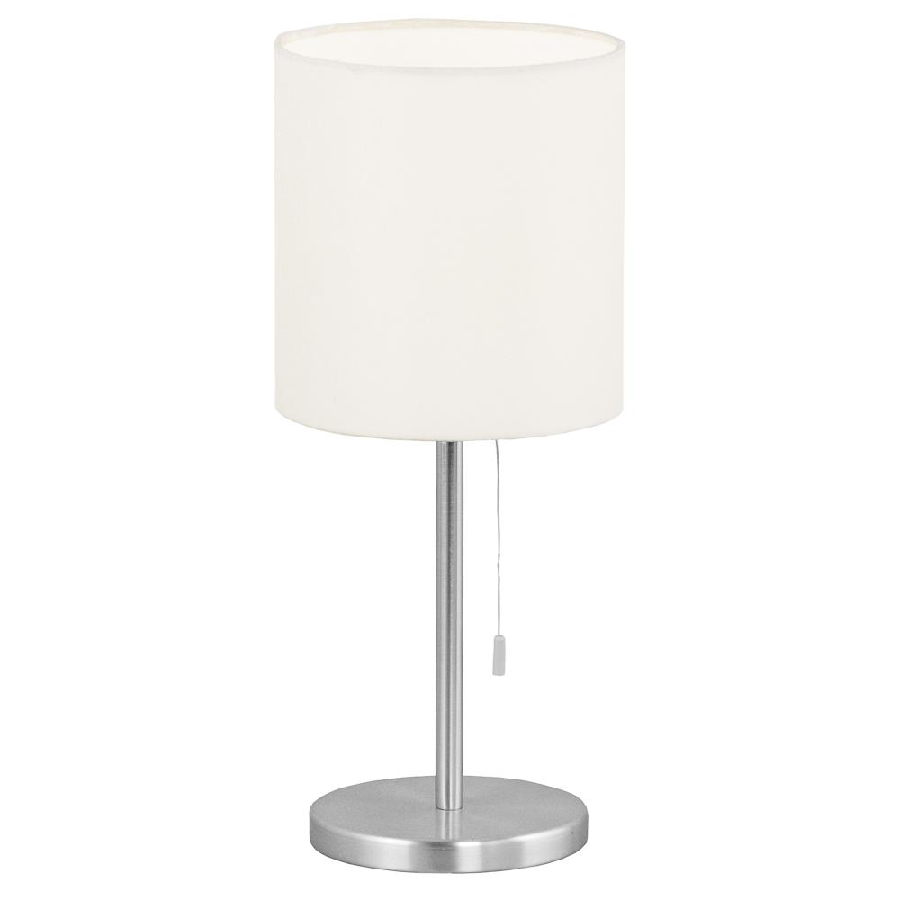 Eglo Lighting-82811A-Sendo - One Light Table Lamp   Aluminum Finish with Cream Fabric Shade
