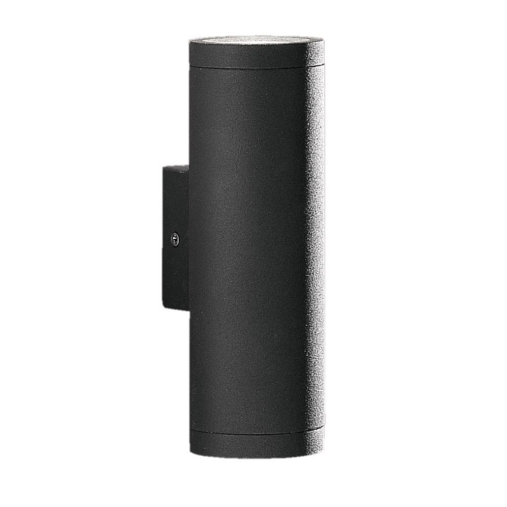 Eglo Lighting-84003A-Riga - 2-Light Outdoor Wall Light - Matte Black   Anthracite Finish with Anthracite Galvinized Steel Shade