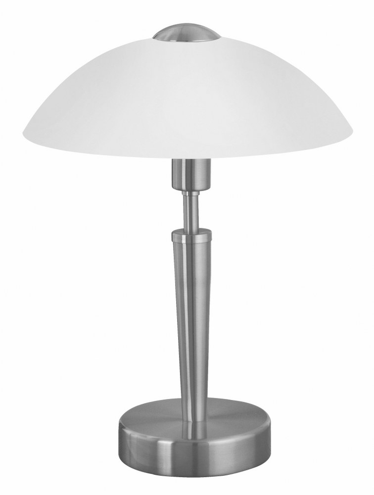 Eglo Lighting-85104A-Solo 1 - One Light Table Lamp   Matte Nickel Finish with Frosted Opal Glass