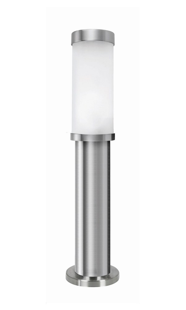 Eglo Lighting-86248A-Konya - One Light Outdoor Path Light   Matte Nickel Finish with Opal Frosted Glass