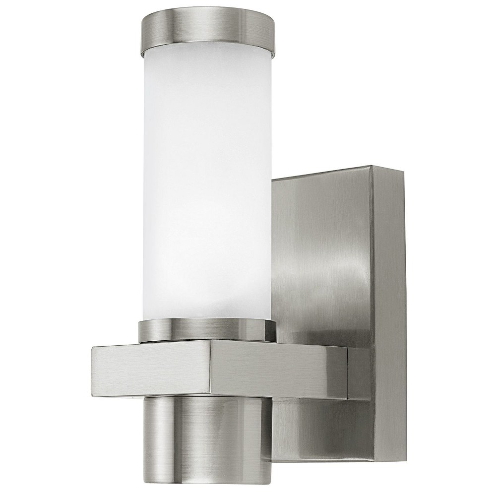 Eglo Lighting-86385A-Konya - One Light Wall Sconce   Matte Nickel Finish with Opal Frosted Glass
