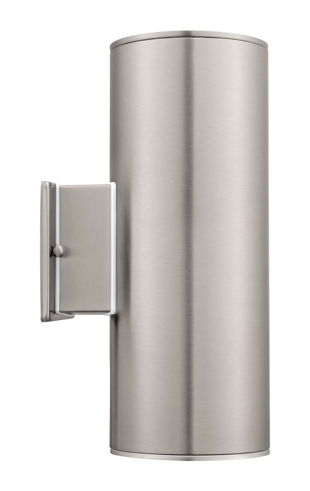 Eglo Lighting-90121A-Ascoli - Two Light Wall Sconce   Stainless Steel Finish with Clear Glass