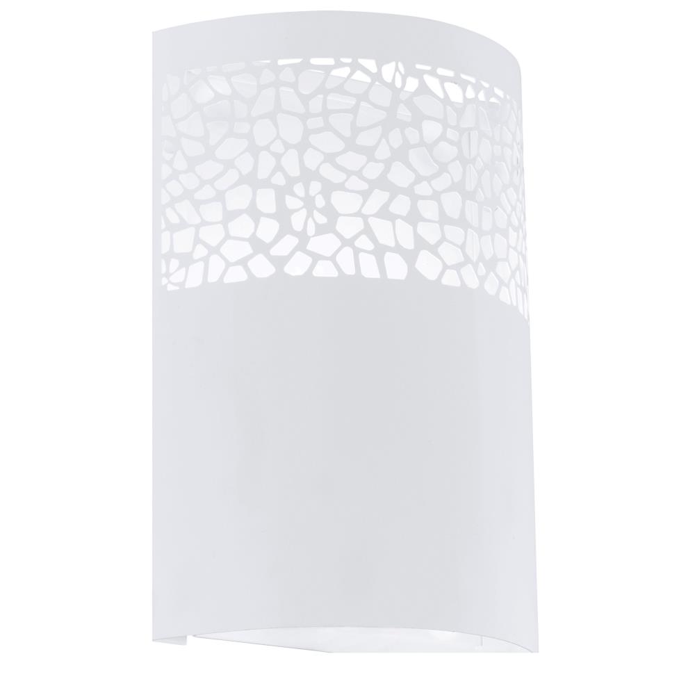 Eglo Lighting-91416A-Carmelia - One Light Semi-Flush Mount   White Finish with White Glass