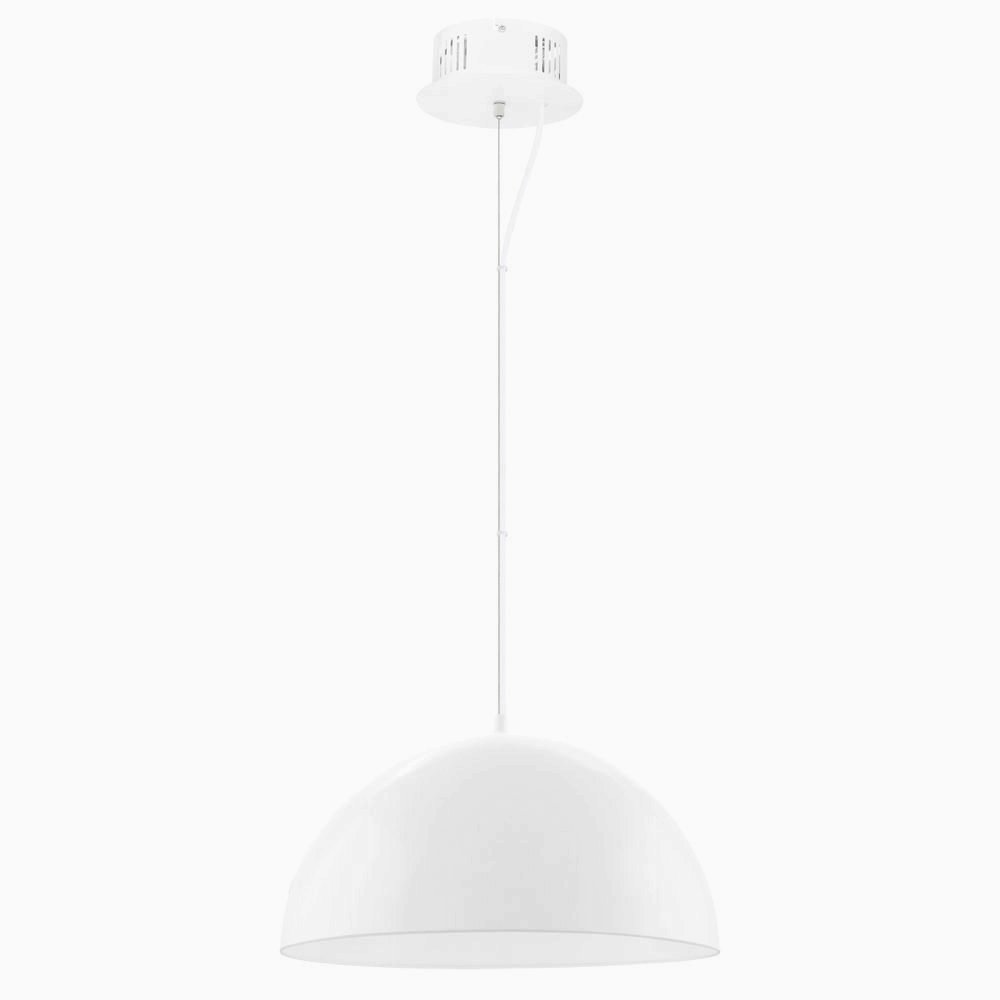 Eglo Lighting-92954A-Gaetano - 21 Inch 22.5W 1 LED Bowl Pendant   Glossy White Finish with White Steel Shade