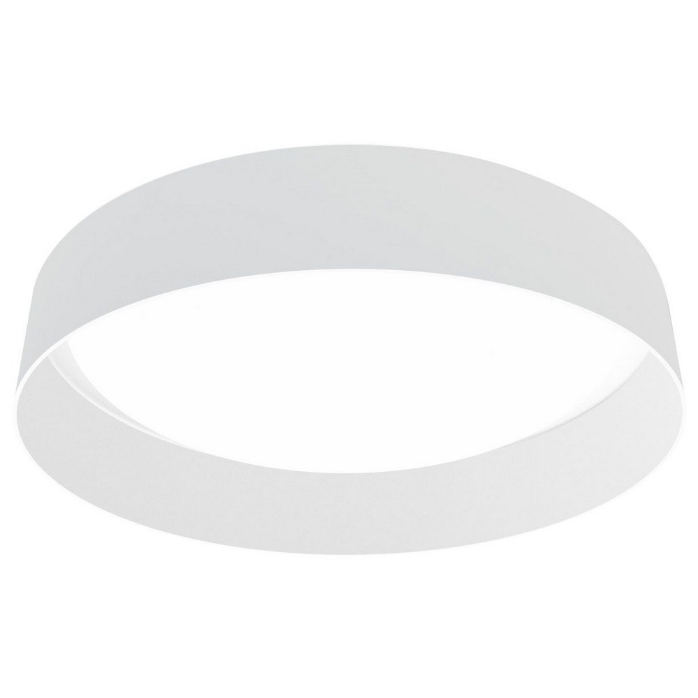 Eglo Lighting-93388A-Palomaro - 19.68 Inch 22W 1 LED Flush Mount   White Finish with White Fabric Shade