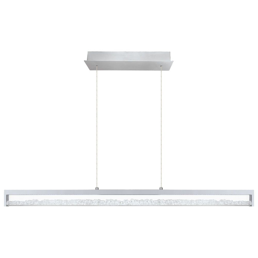 Eglo Lighting-93626A-Cardito 1 - 39.37 Inch 36W 6 LED Linear Pendant   Chrome Finish with Clear Glass with Clear Crystal