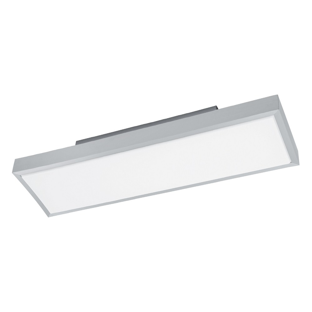 Eglo Lighting-93636A-Idun 1 - 12.9W 3 LED Flush Mount   Brushed Aluminum Finish with White Glass