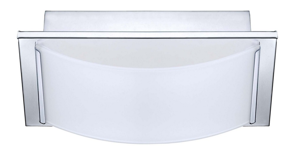 Eglo Lighting-94465A-Wasao - 8.25 Inch 6.7W 1 LED Wall/Flush Mount   Chrome Finish with White Glass