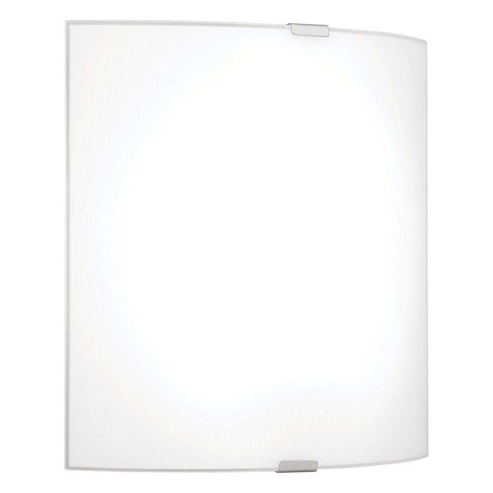 Eglo Lighting-94598A-Grafik - 11.02 Inch 8.2W 1 LED Wall Mount   Silver Finish with White Glass