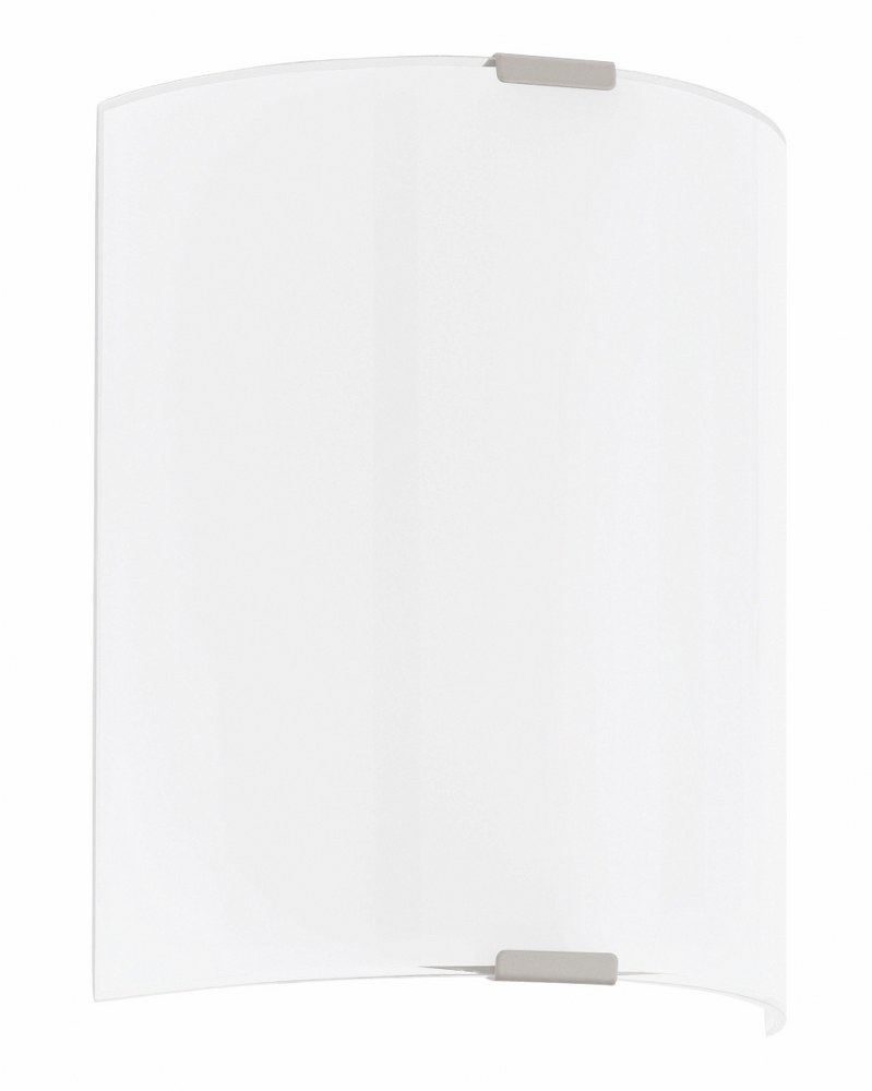 Eglo Lighting-94599A-Grafik - 6.89 Inch 8.2W 1 LED Wall Mount   Silver Finish with White Glass
