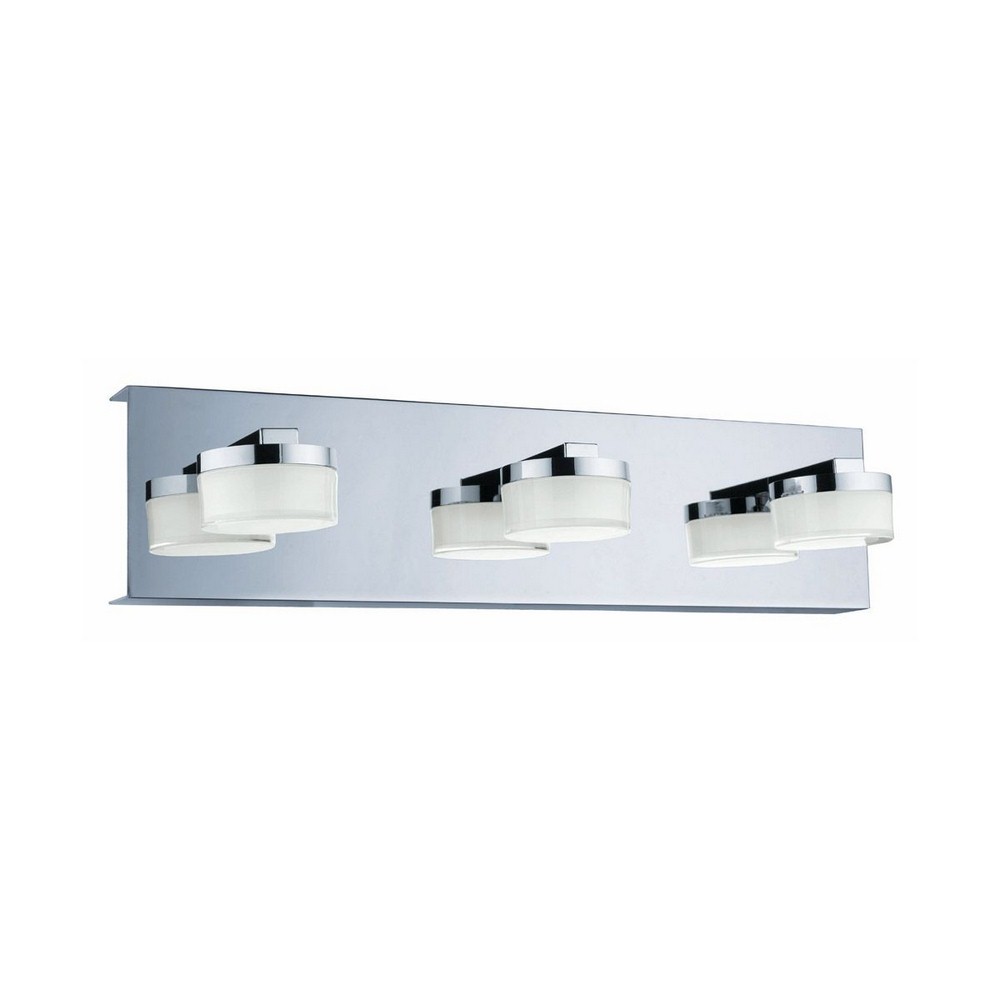 Eglo Lighting-94653A-Romendo - 17.72 Inch 13.5W 3 LED Wall Mount   Chrome Finish with Clear/Satin Plastic Shade