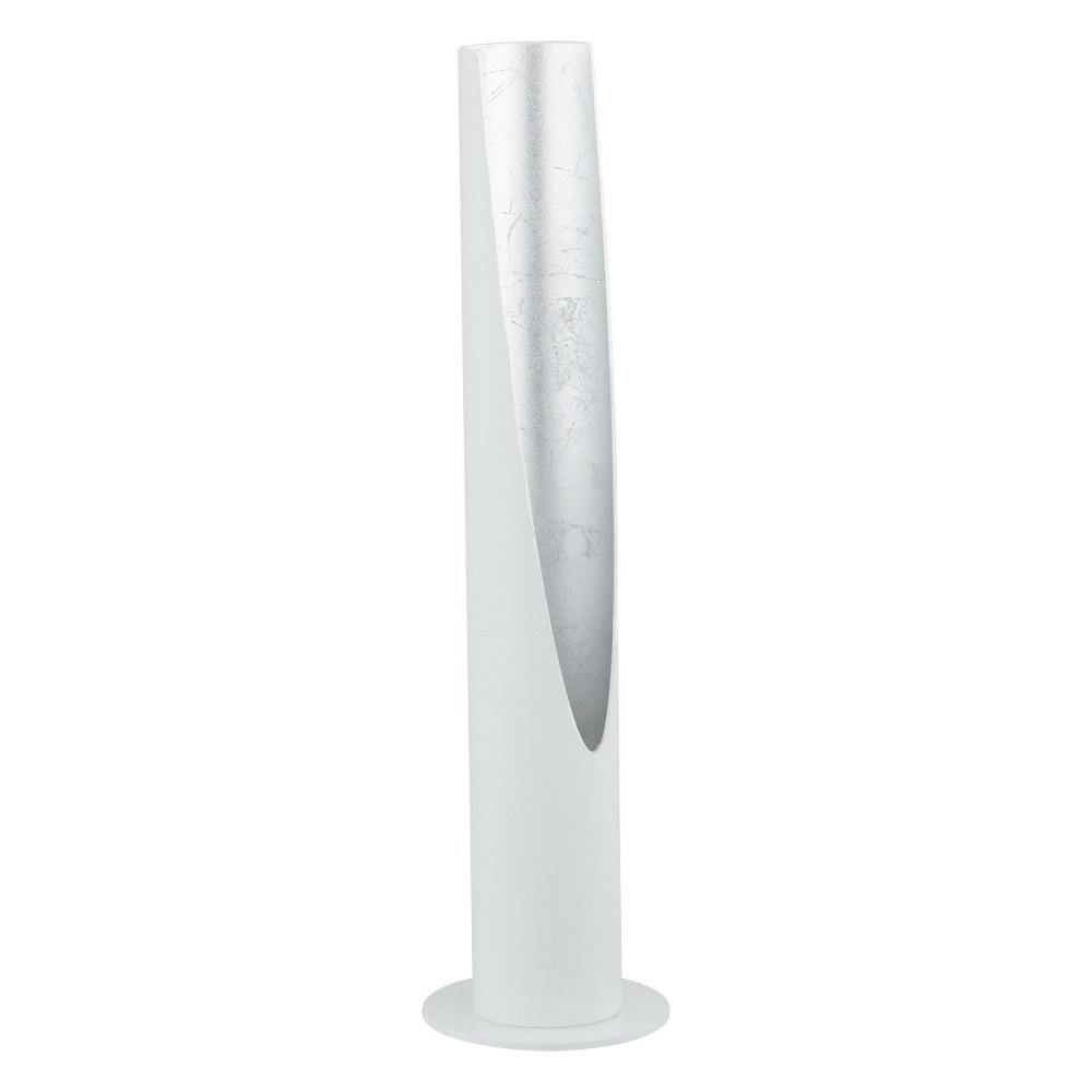 Eglo Lighting-97581A-Barbotto - One Light Table Lamp   White/Silver Finish with White Metal Shade