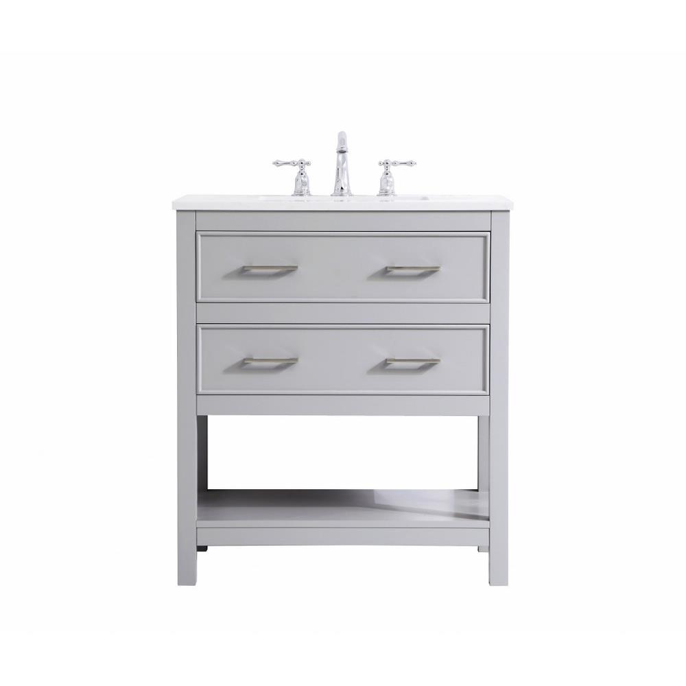 Elegant Decor Vf19030 Sinclaire 30 Inch 2 Drawer Single Single Bathroom Vanity Sink Set Elegant Decor Vf19030 Sinclaire 30 Inch 2 Drawer Single Single Bathroom Vanity Sink Set