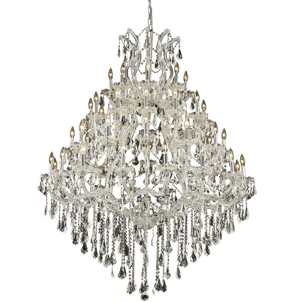 Elegant Lighting-2801G46C-GT/RC-Maria Theresa - Fourty-Nine Light Chandelier Royal Cut Chrome/Gold Chrome Finish