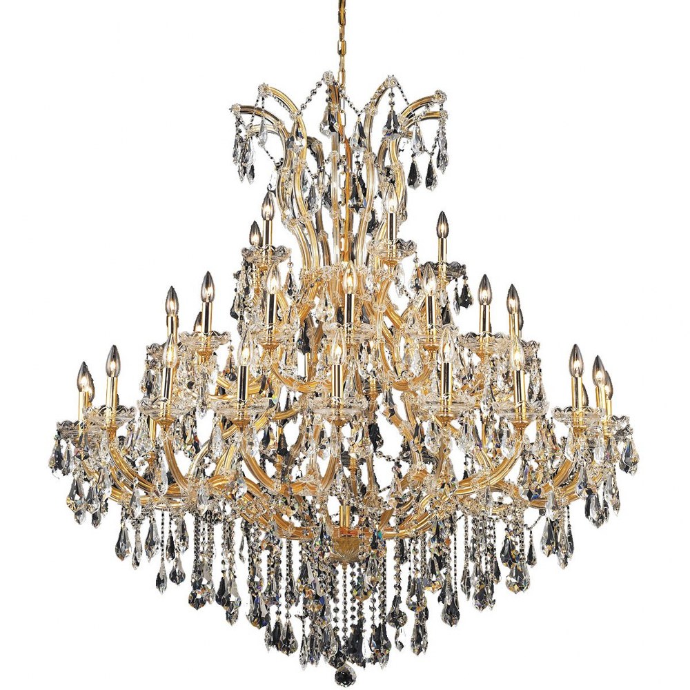 Elegant Lighting-2801G52G-GT/RC-Maria Theresa - Fourty-One Light Chandelier Royal Cut Gold/Golden Teak Chrome Finish