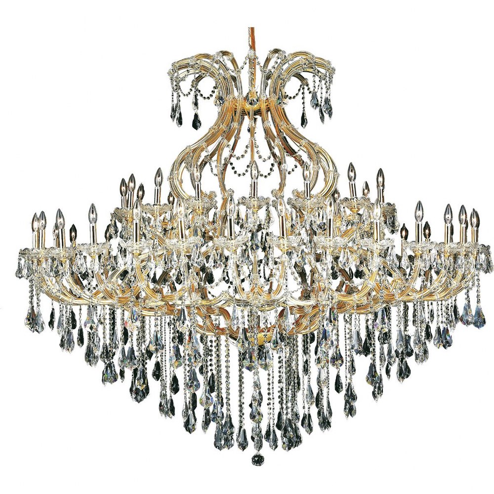 Elegant Lighting-2801G72G-GT/RC-Maria Theresa - Fourty-Nine Light Chandelier Royal Cut Gold/Golden Teak Chrome Finish