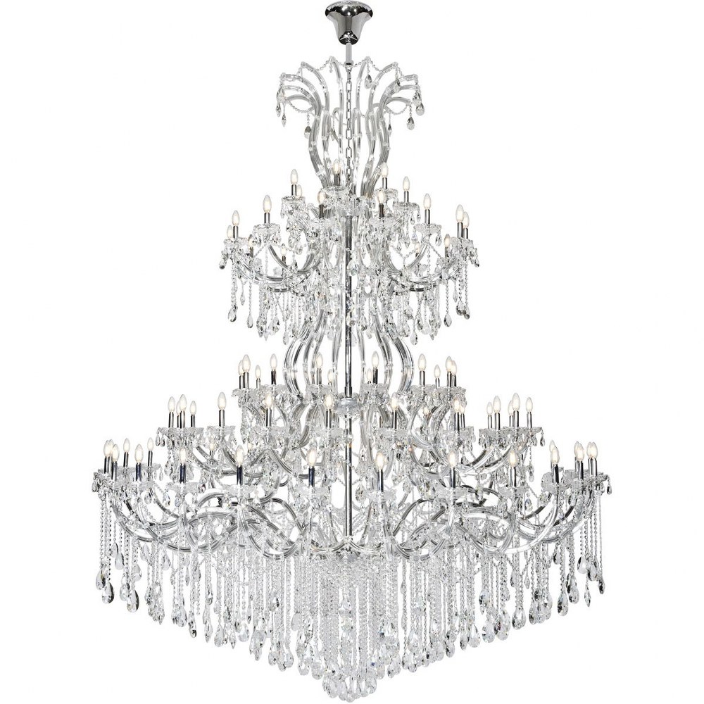 Elegant Lighting-2803G120C-GT/RC-Maria Theresa - Eight-Four Light Chandelier Royal Cut Chrome/Gold Chrome Finish