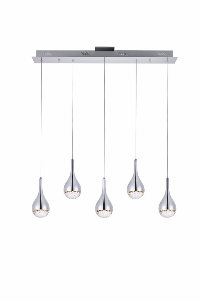 3342301 Elegant Lighting-3805D33C-Amherst - 34 Inch 25W 5  sku 3342301