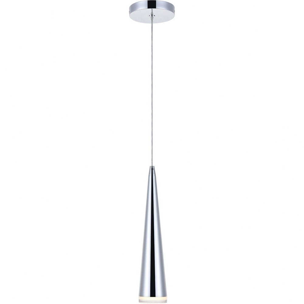 Elegant Lighting-5201D3C-Fantasia - 13.58 Inch 5W 1 Led Pendant   Chrome Finish with Clear Glass