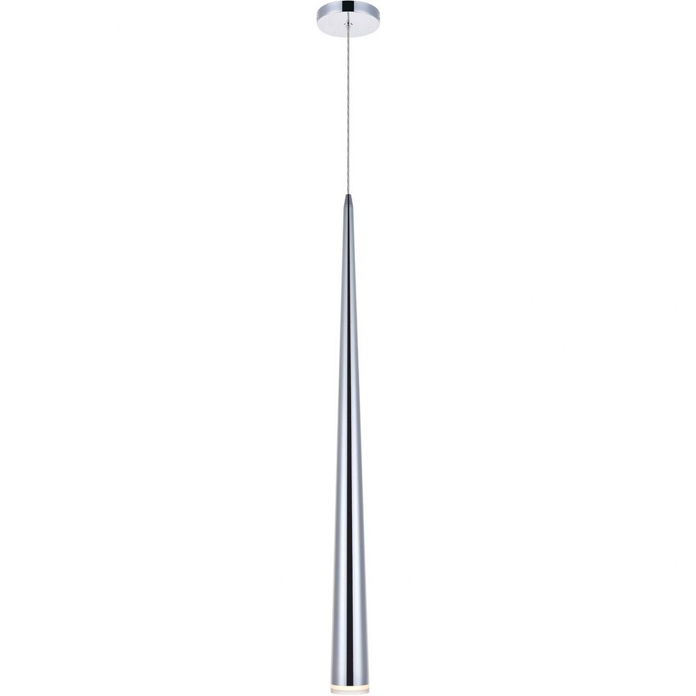 Elegant Lighting-5201D5C-Fantasia - 37 Inch 5W 1 Led Pendant   Chrome Finish with Clear Glass