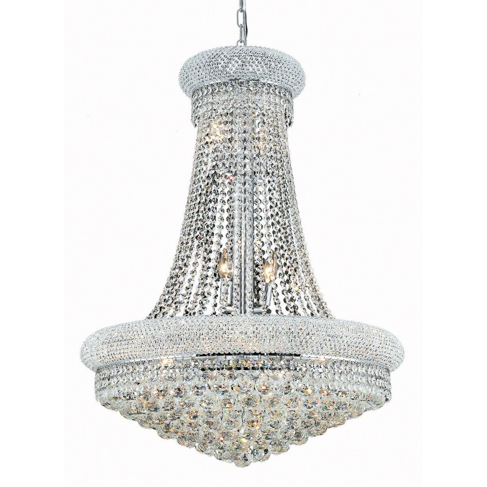 Elegant Lighting-V1800D28C/RC-Primo - Fourteen Light Chandelier Royal Cut Chrome Chrome Finish