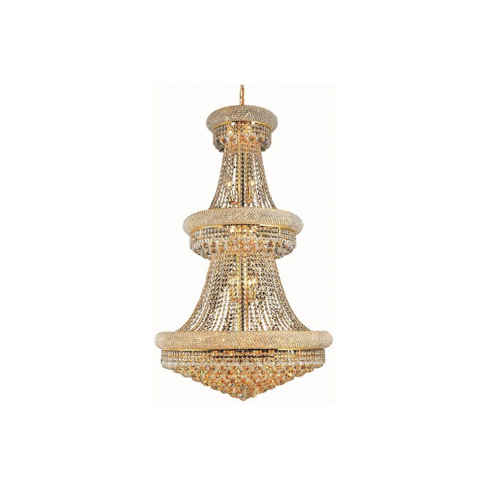 Elegant Lighting-V1800G30G/RC-Primo - Thirty-Two Light Chandelier Royal Cut Gold Chrome Finish