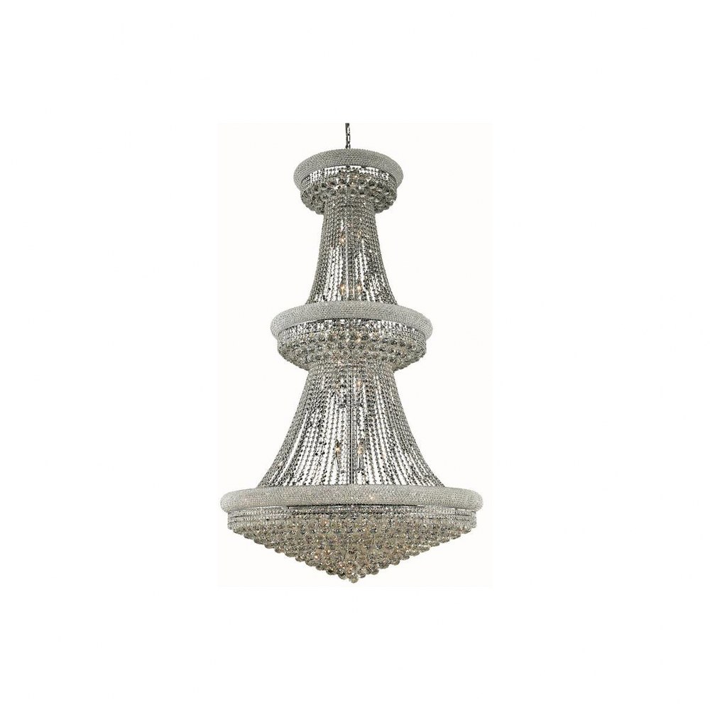 Elegant Lighting-V1800G42C/RC-Primo - Thirty-Eight Light Chandelier Royal Cut Chrome Chrome Finish