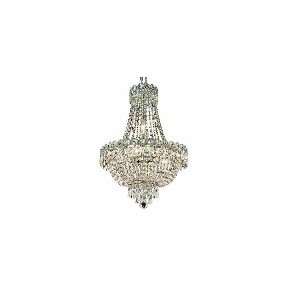 Elegant Lighting-V1900D16C/RC-Century - Eight Light Pendant Chrome Royal Cut Chrome Finish