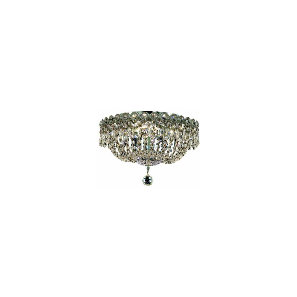 Elegant Lighting-V1900F14C/RC-Century - Four Light Flush Mount Royal Cut Chrome Chrome Finish