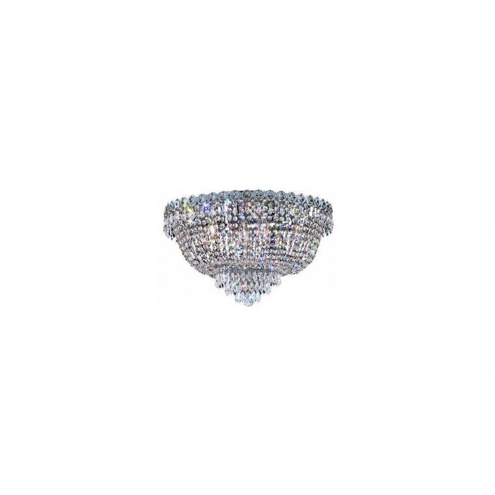 Elegant Lighting-V1900F20C/RC-Century - Nine Light Flush Mount Royal Cut Chrome Chrome Finish