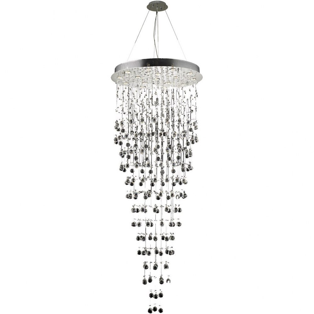 Elegant Lighting-V2006G30C/RC-Galaxy - Sixteen Light Chandelier Royal Cut Chrome Chrome Finish