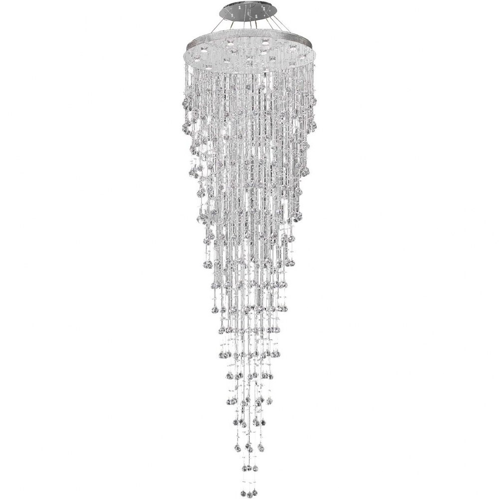 Elegant Lighting-V2006G36C/RC-Galaxy - Sixteen Light Chandelier Royal Cut Chrome Chrome Finish