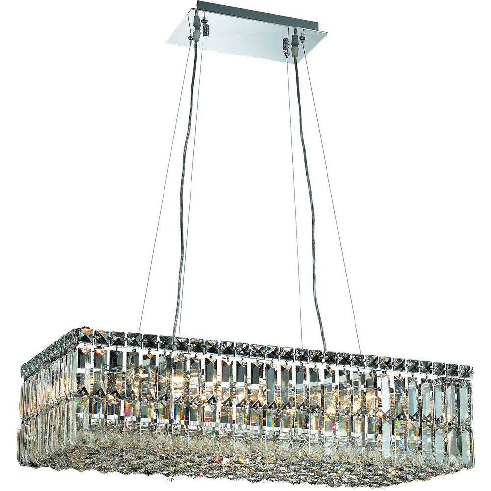 Elegant Lighting-V2034D28C/RC-Maxime - Sixteen Light Chandelier Royal Cut Chrome Chrome Finish