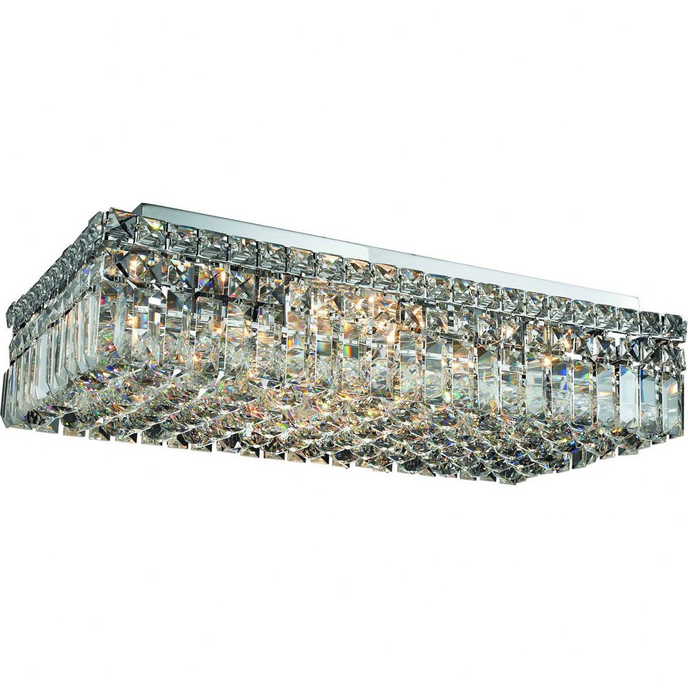 Elegant Lighting-V2034F24C/RC-Maxime - Six Light Flush Mount Royal Cut Chrome Chrome Finish